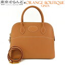 【返品可】エルメス HERMES ボリード 31 □E刻印 ナチュラル ゴールド金具 クシュベル 2WAY ハンドバッグ ショルダーバッグ レディース[送料無料...