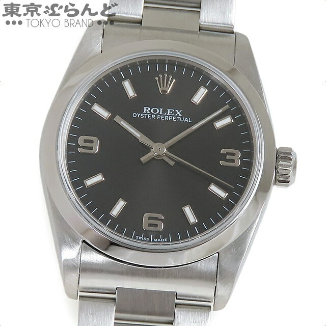 【円高還元Σ】【返品可】ケース付き ロレックス ROLEX オイスターパーペチュアル 77080 Z番 ブラック SS オイスターブレス 腕時計 ボーイズ 自動巻 仕上済 [送料無料] 【中古】pdw24XMAS 101740512のサムネイル