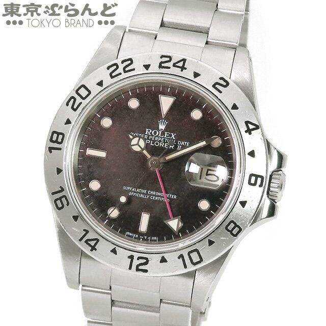 【返品可】ロレックス ROLEX エクスプローラー2 16550 84番台 ブラック SS オイスターブレス GMT 腕時計 メンズ 自動巻 OH済 仕上済 [送料無料] 【中古】 101701713