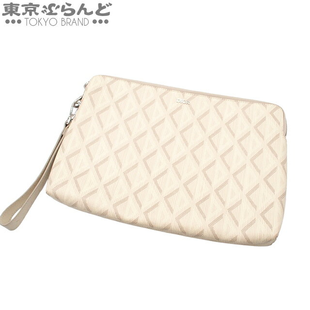 【中古】【5%クーポン♪11.18〜11.26】【返品可】ディオール Dior クラッチバッグ メンズ PVC CDダイヤモンド リストレット アイボリー [送料無料] 101804316(4)