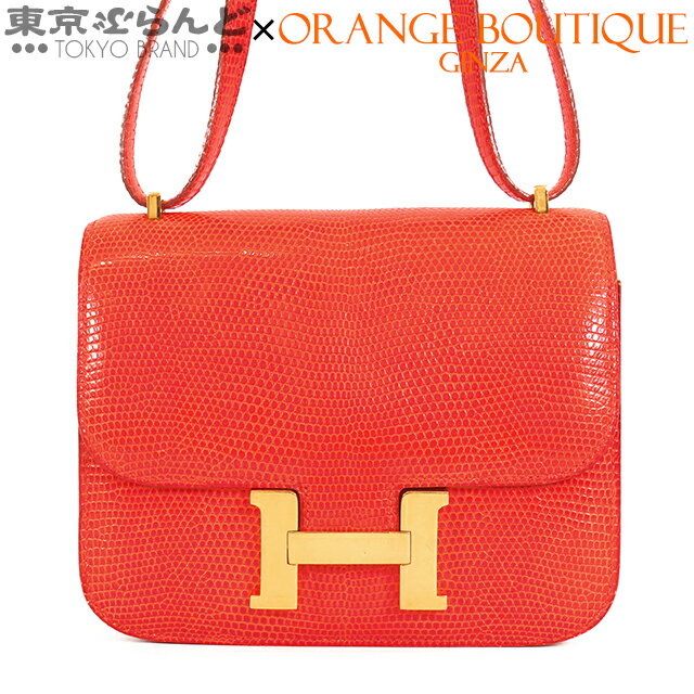 【2024年4月度月間優良ショップ】【決算セール■】【返品可】エルメス HERMES コンスタンス ミニ 18 〇Z刻印 ルージュ ゴールド金具 リザード ショルダーバッグ レディース ヴィンテージ [送料無料] 【中古】pdw 101704317