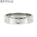 【返品可】カルティエ CARTIER ミニラブリング 1PD B4050500 B4050549 ホワイトゴールド K18WG ダイヤモンド #49 9号相当 ウェディングリング 指輪 レディース 仕上済 [送料無料] 【中古】 101707720