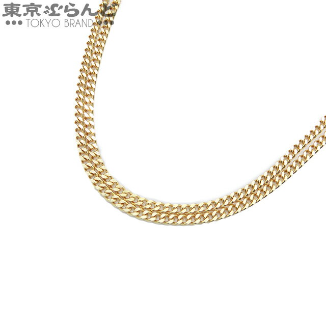 【中古】【返品可】喜平 ネックレス キヘイ 2面 シングル 50cm 幅2.2mm 10.1g 造幣局検定刻印 K18YG イエローゴールド [送料無料] 241100090220