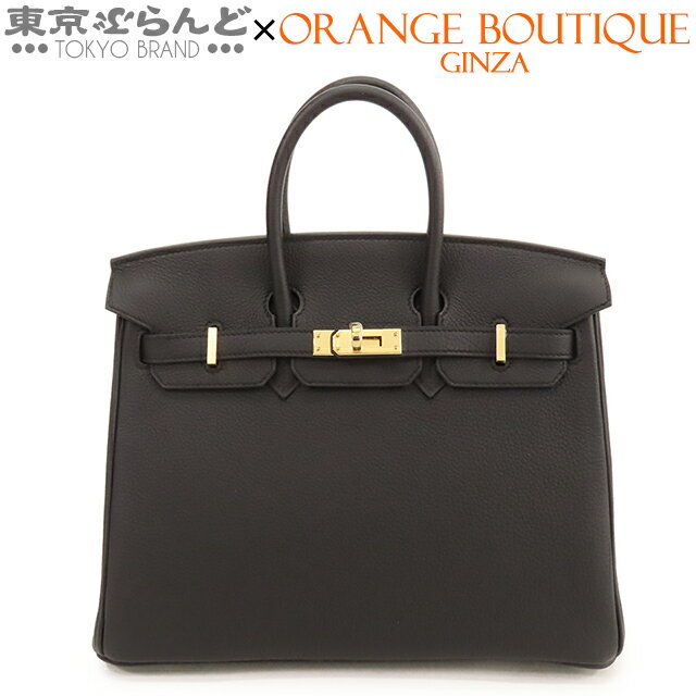 【返品可】エルメス HERMES バーキン 25 B刻印 黒 ブラック ゴールド金具 トゴ ハンドバッグ レディース 未使用 [送料無料] 【中古】 101728121