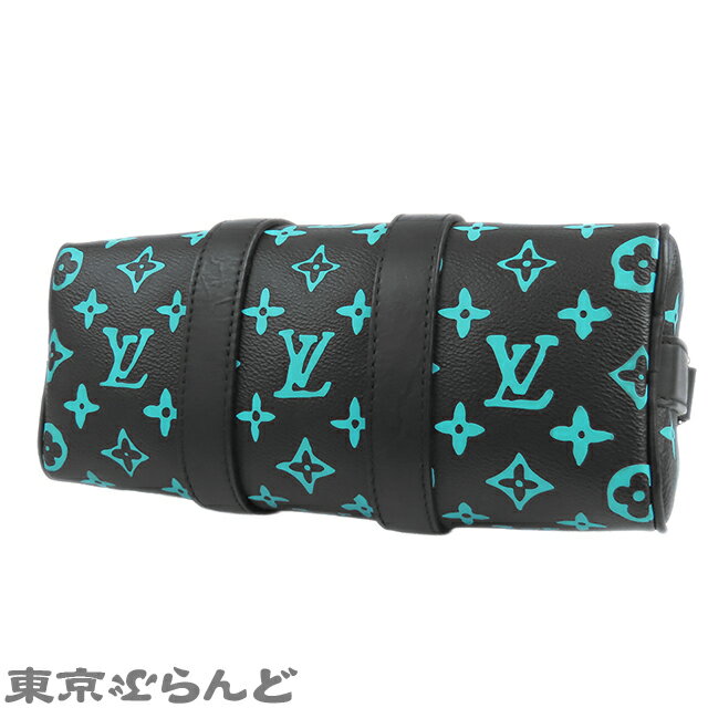【中古】【返品可】ルイヴィトン LOUIS VUITTON キーポルバンドリエール 25 レディース モノグラム・プレイグラウンド キャンバス 2WAY ハンドバッグ ブラックxブルー M21938 [送料無料] 101821021