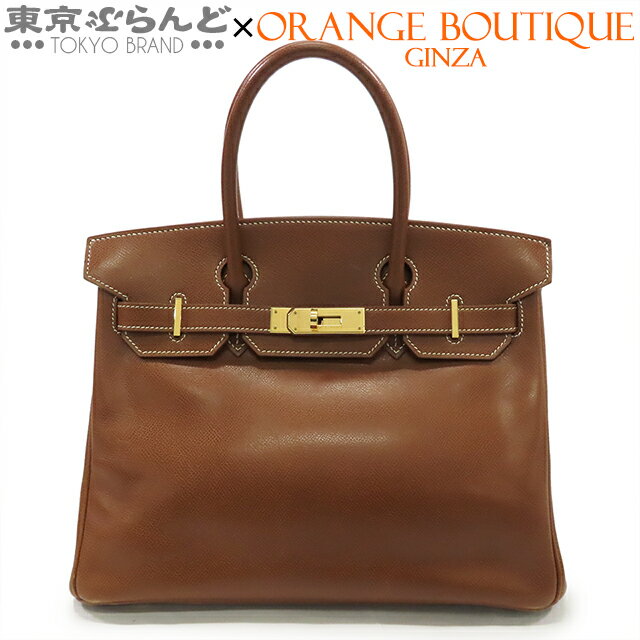 【中古】【返品可】エルメス HERMES バーキン30 レディース ハンドバッグ リセ □F刻印 茶 ノアゼット ..