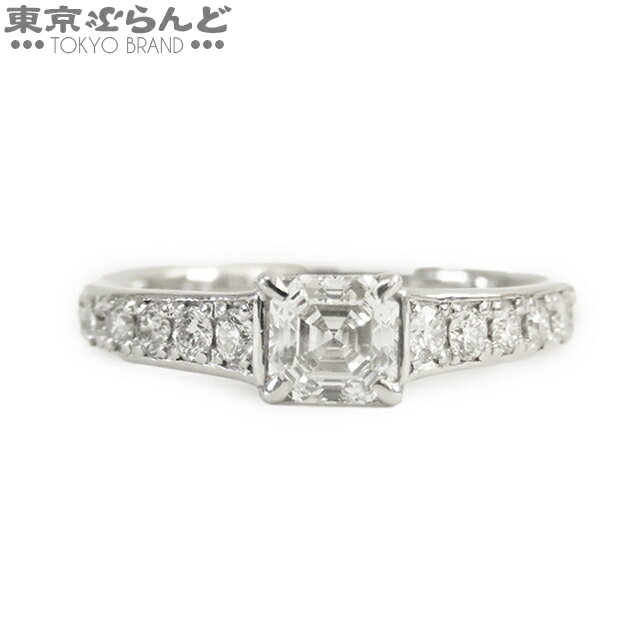 【中古】【返品可】ロイヤルアッシャー ROYAL ASSCHER カット ダイヤモンド リング レディース Pt900 0..