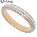 【中古】【5%クーポン♪7.14〜7.21】【夏のボーナスで買う!】【返品可】ティファニー トゥギャザー ミルグレイン バンド リング ピンクゴールドxプラチナ...