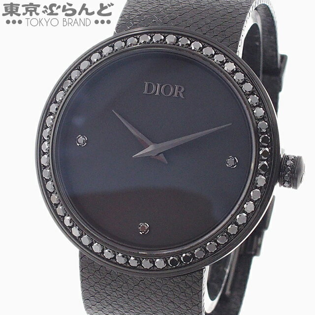 【返品可】クリスチャンディオール Christian Dior ラ ディ ドゥ ディオール ブラック ウルトラマット CD04311X1207 SS ブラックダイヤモンド 腕時計 レディース 電池式 22年9月購入品 [送料無料] 【中古】 101699024