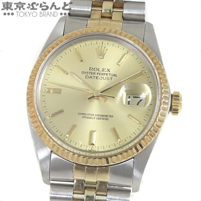 【2024年4月度月間優良ショップ】【返品可】ロレックス ROLEX デイトジャスト 16013 74番台 シャンパン SS YG ジュビリーブレス コンビ 腕時計 メンズ 自動巻 オートマチック 送料無料 【中古】 101715625