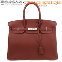 【返品可】エルメス HERMES バーキン 35 □R刻印 ルージュアッシュ シルバー金具 フィヨルド ハンドバッグ レディース 送料無料 【中古】 101708227