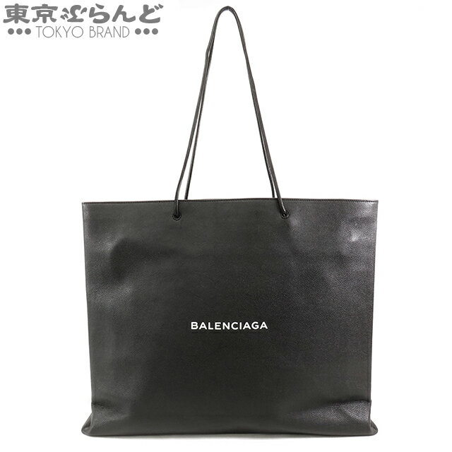 【返品可】バレンシアガ BALENCIAGA イーストウェスト ショッピングバッグ L 482543 ブラック レザー ショルダーバッグ トートバッグ ユニセックス[送料無料] 【中古】 101730429