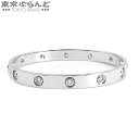 【2024年4月度月間優良ショップ】【5 クーポン♪4.19～4.30】【返品可】カルティエ CARTIER ラブ ブレスレット B6010916 B6010900 K18WG ダイヤモンド 16 10PD フルダイヤ レディース メーカー仕上済 送料無料 【中古】 101707731