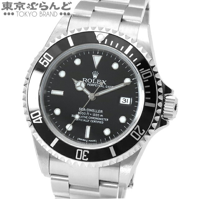 【返品可】箱・保証書付き ロレックス ROLEX シードゥエラー 16600 Z番 ブラック SS オイスターブレス 腕時計 メンズ 自動巻 シール付き未使用 [送料無料] 【中古】 101708431