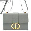 【2024年4月度月間優良ショップ】【返品可】クリスチャンディオール Christian Dior 30 モンテーニュ バッグ グレー ゴールド金具 レザー ショルダーバッグ レディース[送料無料] 【中古】 101714231