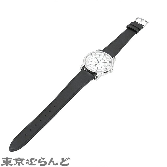 【中古】【5%クーポン♪8.29〜9.10】【返品可】ブルガリ BVLGARI ソロテンポ ST35S ホワイト SS レザー ラウンド デイト 腕時計 メンズ クォーツ式 電池式 [送料無料] 【ポイント10倍●8.29〜9.10】 101782531