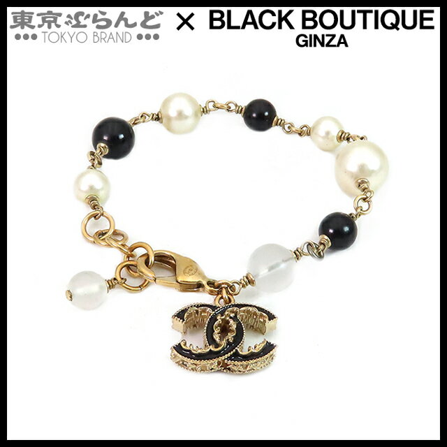 【返品可】シャネル CHANEL ココマーク ブレスレット B15V ゴールド メタル フェイクパール 樹脂 CC ブレスレット レディース[送料無料] 【中古】 241100041031