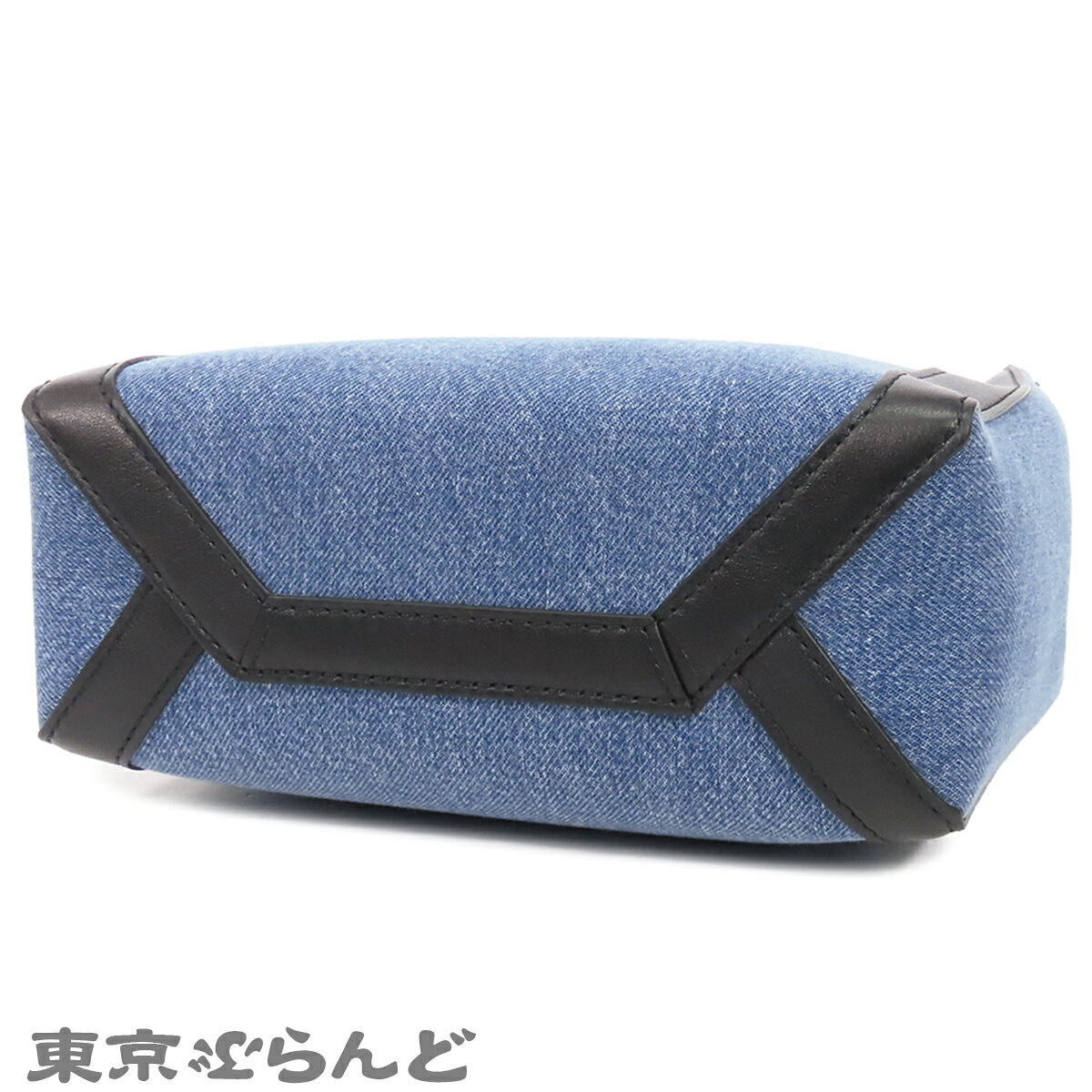 東京ぶらんどの【5%クーポン♪8.29〜9.11 1:59】【中古】【返品可】ヴァレンチノガラヴァーニ Valentino Garavani ハンドバッグ レディース デニム レザー スタッズ 2WAY ショルダーバッグ ブルーxブラック 2Y2B0B78 [送料無料]【ポイント10倍●8.29〜9.11 1:59】 101881632｜アングル3