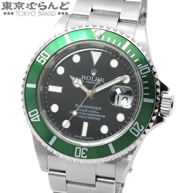 【2024年4月度月間優良ショップ】【返品可】箱・保証書付き ロレックス ROLEX グリーン サブマリーナー デイト 16610LV M番 ブラック SS オイスターブレス 腕時計 メンズ 自動巻 [送料無料] 【中古】 101708434