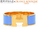 【5%クーポン♪5.15〜5.27】【返品可】エルメス HERMES クリック・クラック H PM ライトブルーxゴールド メタル エナメルブレスレット ラージ...