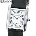 【返品可】カルティエ CARTIER タンクソロ SM WSTA0030 シルバー SS レザー 腕時計 レディース 電池式 クォーツ式 電池交換済 仕上済 [送料無料] 【中古】 101716144