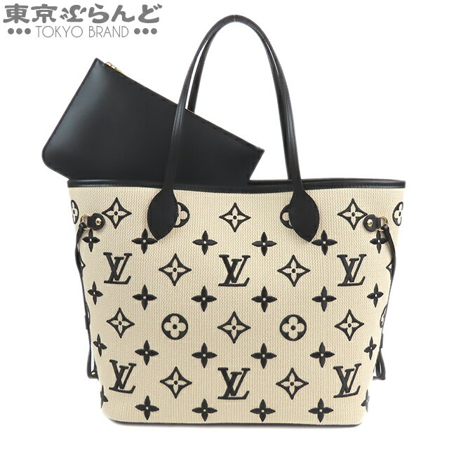 【夏のボーナス特集】【5%クーポン♪6.14～6.20】【返品可】ルイヴィトン LOUIS VUITTON ネヴァーフル MM M22838 ベージュxノワール コットンキャンバス レザー モノグラム トートバッグ レディース[送料無料] 【中古】【ポイント5倍●6.14～6.20】24BN 101731346のサムネイル