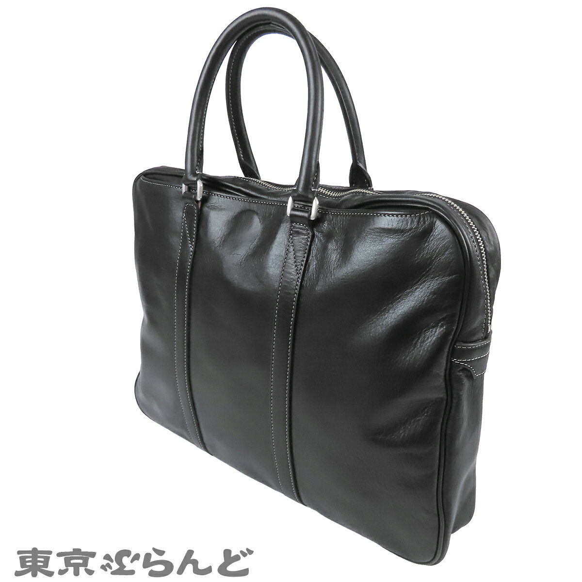 東京ぶらんどの【中古】【返品可】アニアリ aniary クラシック ブリーフケース メンズ レザー ビジネスバッグ ブラック AL-01-03 [送料無料]【ポイント10倍●10.14〜10.20】 001014149｜アングル2