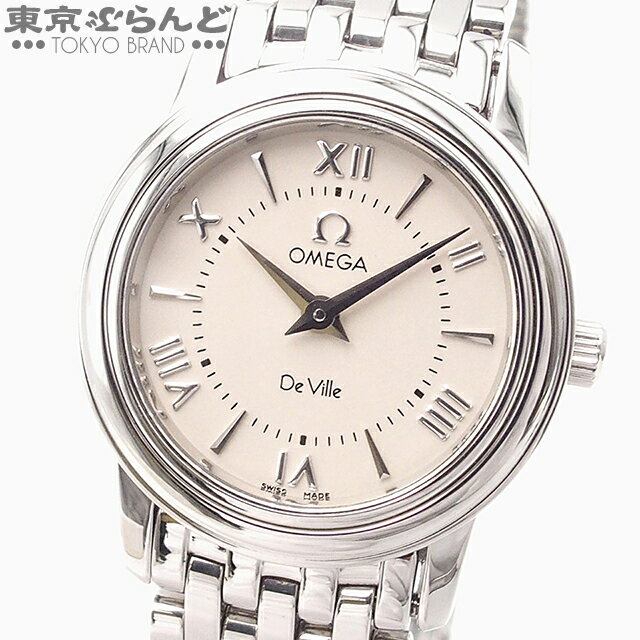 【5%クーポン♪5.10～5.15】【2024年4月度月間優良ショップ】【返品可】オメガ OMEGA デヴィル スイス限定 アイボリー SS 腕時計 レディース QZ 電池交換 仕上済 [送料無料] 【中古】【ポイント20倍●5.3～5.15】23XM 101684249