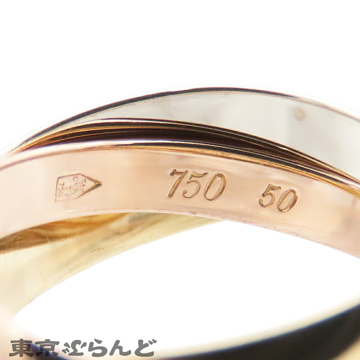 5% ♪8.14〜8.26 中古 返品可 カルティエ CARTIER トリニティ リング レディース K18YG K18PG K tokyo-brand-10300478 東京ぶらんど サンプル画像3