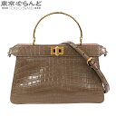 【5%クーポン♪5.2〜5.11】【決算セールπ】【返品可】フェンディ FENDI ピーカブー アイシーユー イーストウェスト 8BN323 グレージュ クロコ...