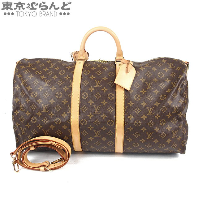 【5%クーポン♪5.23～6.2】【2024年4月度月間優良ショップ】【返品可】ルイヴィトン LOUIS VUITTON キーポル・バンドリエール 55 M41414 モノグラムキャンバス ボストンバッグ ユニセックス[送料無料] 【中古】【ポイント5倍●5.23～6.2】 101720754