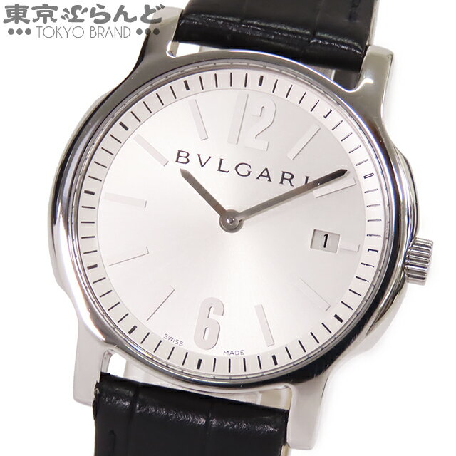 【2024年4月度月間優良ショップ】【5%クーポン♪5.17～5.21】【返品可】ブルガリ BVLGARI ソロテンポ ST35S SS レザー シルバー文字盤 腕時計 メンズ クォーツ 電池式 [送料無料] 【中古】【ポイント10倍●5.17～5.21】 101699155