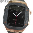 【5%クーポン♪6.4〜6.11】【返品可】箱・保証書付き ゴールデンコンセプト アップルウォッチ用 ケース SPC44 ローズゴールド SS カーボン ラバー...