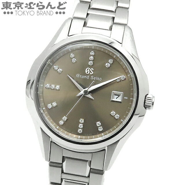 【5%クーポン♪11.20〜12.2】【返品可】箱・保証書付き セイコー SEIKO グランドセイコー STGF327 4J52-0AE0 ブラウン SS ダイヤモンド 腕時計 サンドゴールド レディース クォーツ 【中古】23XM 101689957