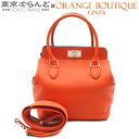 【決算セールπ】【返品可】エルメス HERMES ツールボックス 20 ヴェルソ 2WAY ハンドバッグ A刻印 オレンジポピーxルージュアッシュ シルバー金具...