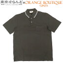 【返品可】エルメス HERMES カラーライン ステッチ グレー コットン H刺? XL ポロシャツ メンズ[送料無料] 【中古】 101694661