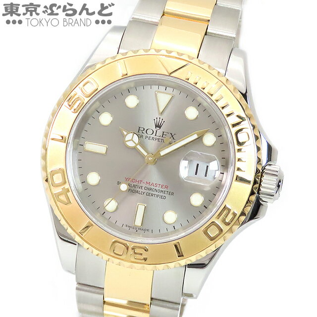 【返品可】保証書付き ロレックス ROLEX ヨットマスター 16623 D番 グレー SS K18YG オイスターブレス コンビ ロレゾール 腕時計 メンズ 自動巻 OH済 仕上済 [送料無料] 【中古】 101719163