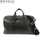 【返品可】グッチ GUCCI ダッフルバッグ 625768 ブラック レザー 2WAY ショルダーバッグ GGエンボス ボストンバッグ ユニセックス[送料無料] 【中古】 101720963