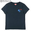 【中古】【5%クーポン♪7.31〜8.10】【返品可】ケンゾー KENZO Drawn Flowers' プリント Tシャツ FE52TS1044SO ネイビー...
