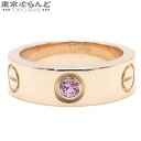 【返品可】カルティエ CARTIER ラブリング 1P ピンクサファイア ピンクゴールド K18PG ＃48 指輪 レディース 8号相当 仕上済 [送料無料] 【中古】 101710968