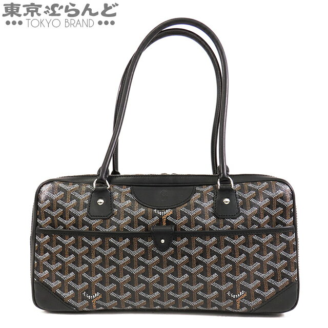 【返品可】ゴヤール GOYARD サンマルタン ブラックxマルチカラー PVCコーティングキャンバス ヘリンボ..