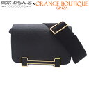 【中古】【BIGサマーセールλ】【返品可】エルメス HERMES ゲタ B刻印 ブラック ゴールド金具 シェーブル 2023年 ショルダーバッグ レディース[送...