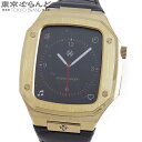 【返品可】箱・保証書付き ゴールデンコンセプト GOLDEN CONCEPT アップルウォッチ用 ケース CL44 ゴールド SS レザー 44mm対応 腕時計...