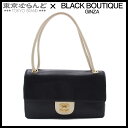 【5%クーポン♪5.15〜5.27】【返品可】シャネル CHANEL ココマーク パンチング ショルダーバッグ 6番台 ブラック ゴールド金具 レザー ショルダ...