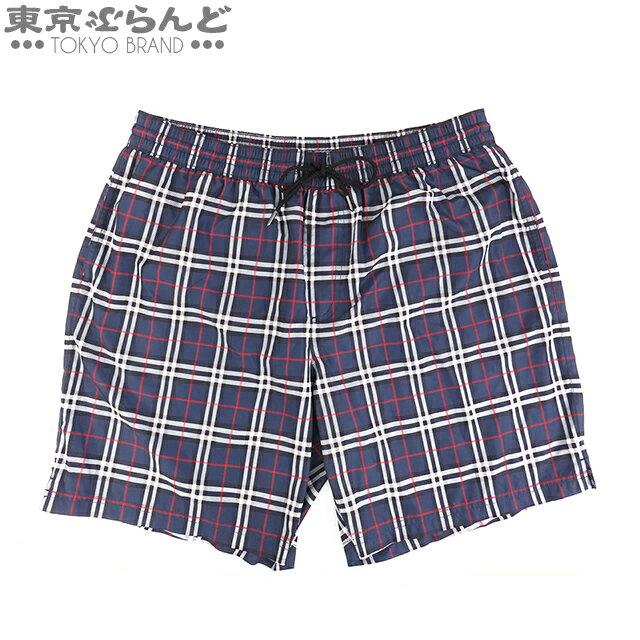 【5%クーポン♪5.17～5.21】【返品可】バーバリー BURBERRY ハーフパンツ スイムパンツ 8013883 ネイビー ポリエステル ティッシ期 XL ショートパンツ メンズ[送料無料] 【中古】 101718274