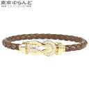 【返品可】フレッド FRED シャンス アンフィニ ブレスレット ラージモデル LM 0B0098-000 イエローゴールドxブラウン K18YG ダイヤモンド...