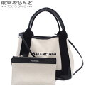 【5%クーポン♪5.2〜5.11】【返品可】バレンシアガ BALENCIAGA ネイビーカバス トートバッグ XS 2WAY ショルダーバッグ 390346 ベ...