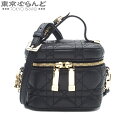 【決算セールπ】【返品可】クリスチャンディオール Christian Dior マイクロ ヴァニティ ショルダーバッグ 2WAY ハンドバッグ ブラック ラムス...