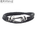 【返品可】フレッド FRED フォース10 ブレスレット LM 2連ケーブル ホワイトゴールドxブラック K18WG SS #17 ユニセックス 仕上済 [送料...