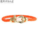 【返品可】フレッド FRED フォース10 ブレスレット LM ラージモデル 0B0006 オレンジ K18YG SS テキスタイル #17 ユニセックス 仕上...